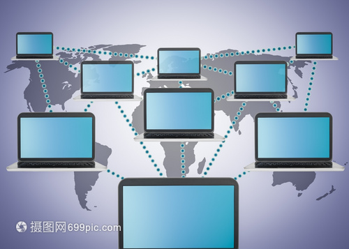 社交媒體營(yíng)銷和膝上型計(jì)算機(jī)網(wǎng)絡(luò)